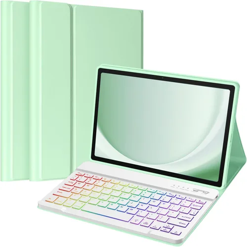 Vista 9 de TaIYanG Funda con teclado retroiluminado para Samsung Galaxy Tab A9 Plus de 11 pulgadas modelo 2023 (SM-X210/X216/X218), funda delgada y ligera