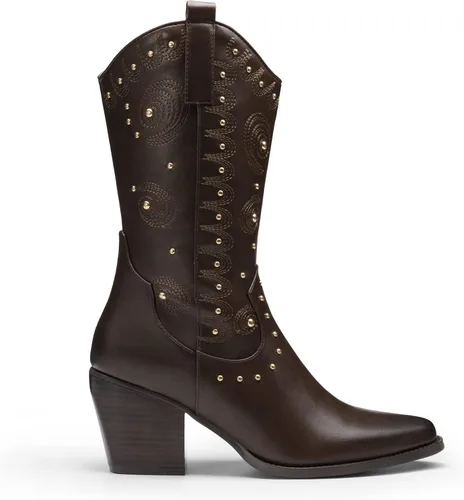 Vista 2 de DREAM PAIRS Women's Western Cowboy boots Mid Calf Cowgirl boot Pull-on