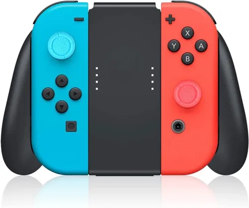 Vista 4 de Joy-Con Comfort Grip, mango de mano compatible con SwitchSwitch OLED Joy-Con, 2 tapas de pulgar incluidas