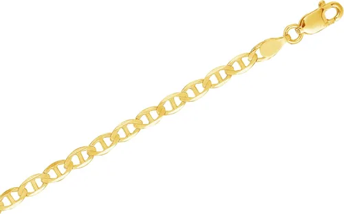 Vista 2 de Ritastephens Tobillera, pulsera o collar de cadena de eslabones marineros de oro amarillo de 14 quilates (0.067 in, 0.126 in)