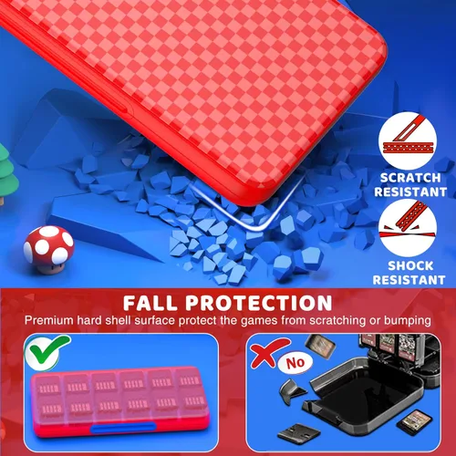Vista 6 de CYKOARMOR Funda para tarjetas de juego para Nitendo SwitchSwitch 2 (2025) Estuche rígido para cartuchos con 24 ranuras de juego y 24 ranuras