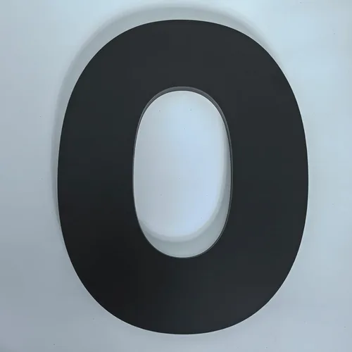 Vista 12 de Números de casa grandes de 8 pulgadas, señalización moderna negra para exteriores, estilo ancho y nunca se oxida, letra A