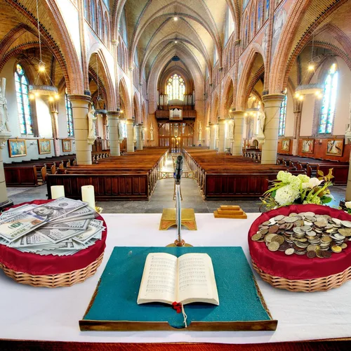 Vista 5 de Hushee Paquete de 3 cestas redondas de 9.1 pulgadas para ofrendas de mimbre para iglesia con forro extraíble, cuencos de ratán tejido de mimbre
