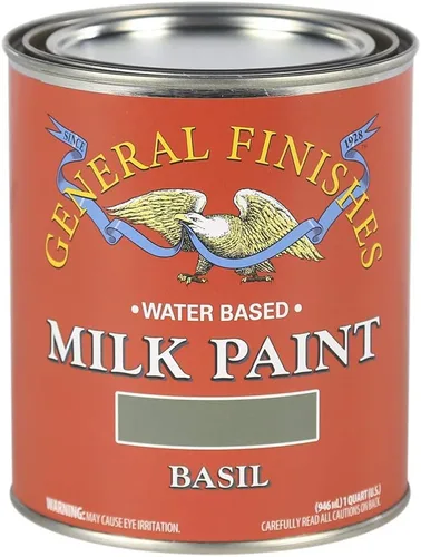 Vista 7 de General Finishes Pintura de leche a base de agua, 1 cuarto de galón, azul costero