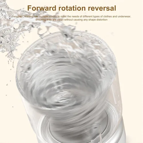 Vista 4 de Lavadora de ropa interior – Lavadora recargable de 1.6 L, lavadora de bragas compacta, eficiente, ropa delicada, toallas, kit de lavandería