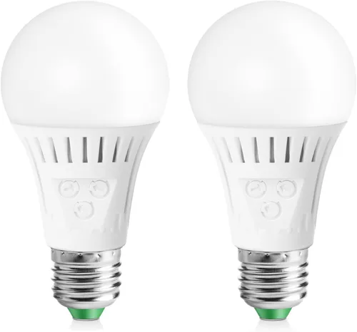 Vista 10 de Elrigs Bombilla LED con Sensor de Movimiento de Anochecer a Amanecer, Base E26, 7W LED (Equivalente a 60W), Blanco Frío (6000K), Sensibilidad