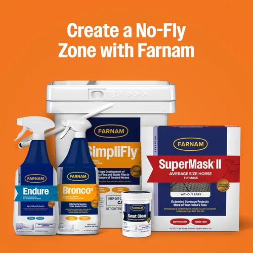 Vista 8 de Farnam Endure Aerosol de repelente de moscas resistente al sudor para caballos, fórmula resistente al sudor que dura hasta 14 días, mata y repele
