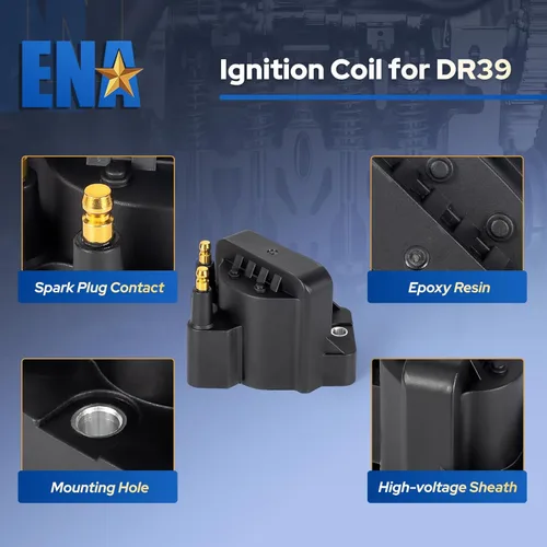 Vista 4 de ENA Paquete de 3 bobinas de encendido y 1 módulo de control de encendido compatible con Chevy Pontiac Buick Oldsmobile Impala Malibu Grand Prix
