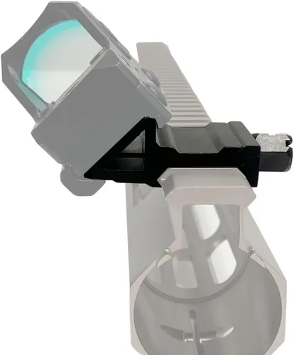 Vista 2 de 45 grados Offset Mount 4 ranuras Picatinny Weaver Rail Mounts para linterna láser mira óptica (MT45)