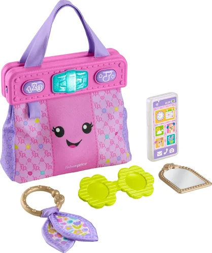 Vista 7 de Fisher-Price Laugh & Learn My Smart Purse, rosa, juguete musical para bebé