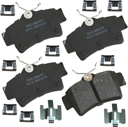 Vista 203 de Pastillas de freno traseras cerámicas Bendix Premium SBC1337 para Cadillac CTS 2014-2008, SRX 2016-2010, Chevrolet Camaro 2015-2010, Saab 9-4X 2011