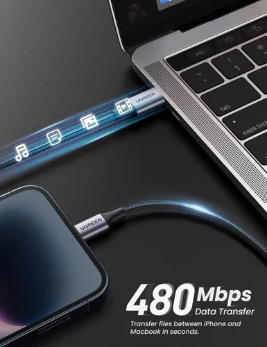 Vista 4 de UGREEN Cable USB C a Lightning de 3 pies - Cable Lightning con certificación MFi compatible con iPhone 14/14 Pro/14 Pro Max, iPhone