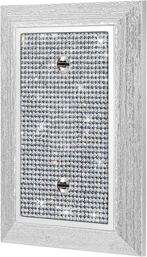 Vista 19 de Gaocai 1 pieza Placas de pared con diamantes de imitación brillantes Cubierta de interruptor de luz Placa decorativa de pared con palanca única