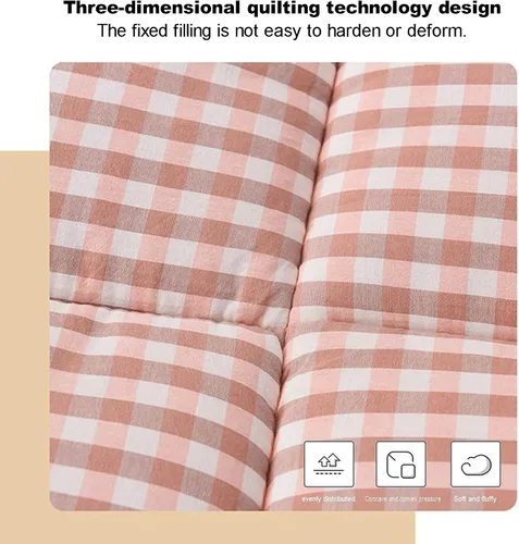 Vista 7 de Colchón de futón enrollable, suave, plegable y transpirable, tapete grueso para tatami, fácil de almacenar, para colchón de sofá (color: A, tamaño: )