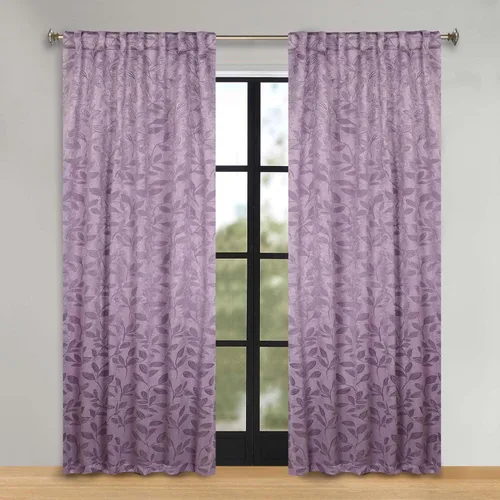 Vista 45 de Superior Cortinas opacas, oscurecimiento de la habitación para dormitorio, bloqueo solar, térmicas, cortinas bohemias modernas, colección de hojas