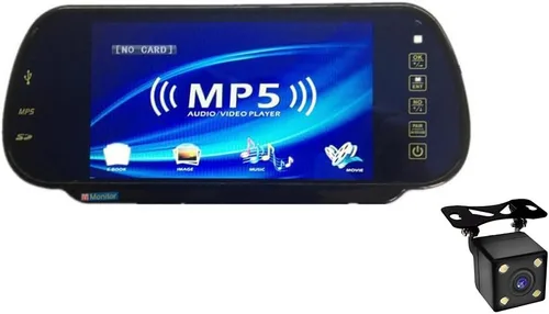 7 pulgadas MP5 espejo retrovisor coche LCD pantalla con cámara trasera universal espejo monitor para coche SUV Van camión