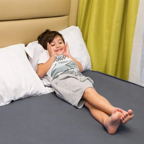 Vista 7 de Sábana bajera ajustable COSMOPLUS tamaño Queen (sin sábana encimera ni fundas de almohada), micropunto elástico en 4 direcciones, ajuste cómodo, sin