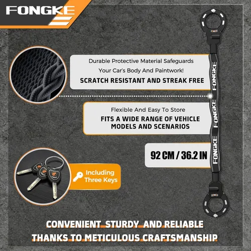 Vista 3 de Candado para patinete antirrobo, cerraduras de bicicleta de alta resistencia con bolsa impermeable, candado de cadena de bicicleta de 92cm