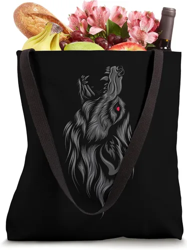 Vista 4 de Viking Fenrir Wolf aulla a los dioses - Bolso de mano de mitología nórdica