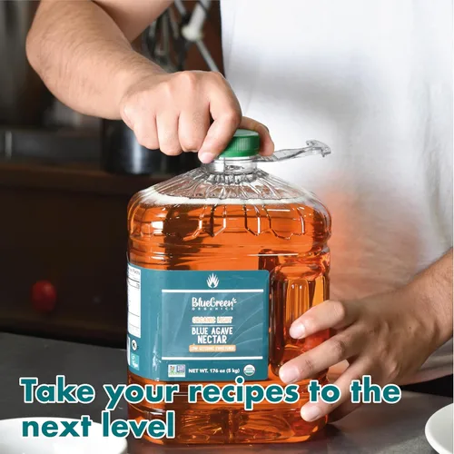 Vista 8 de Blue Green Agave Néctar orgánico, azul claro, 176 onzas