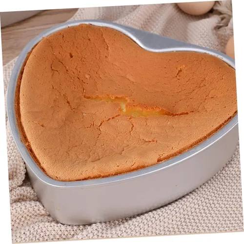 Vista 2 de TIDTALEO Molde de pastel de corazón Molde de aluminio para tartas Decoración de corazón Moldes de chocolate Fondant Microondas Placa para hornear