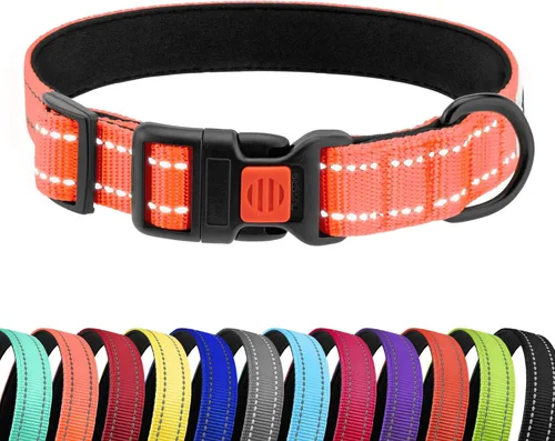 Vista 51 de CollarDirect Reflective Dog Collar for a Small, Medium, Large Dog or Puppy with a Quick Release Buckle - Boy and Girl - Nylon Suitable for Swimming