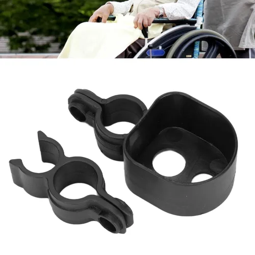 Vista 2 de Soporte para bastones, soporte para bastón para silla de ruedas, soporte duradero para sillas de ruedas, rodillos, scooters de rodilla, soporte