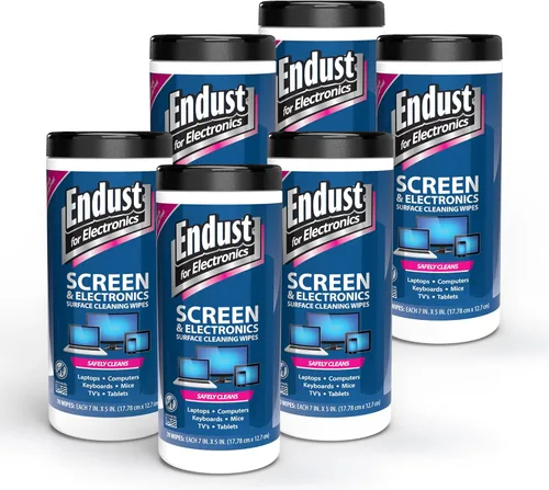 Endust for Electronics Paños limpiadores para pantallas LCD y de plasma Paquete de 6 Blanco