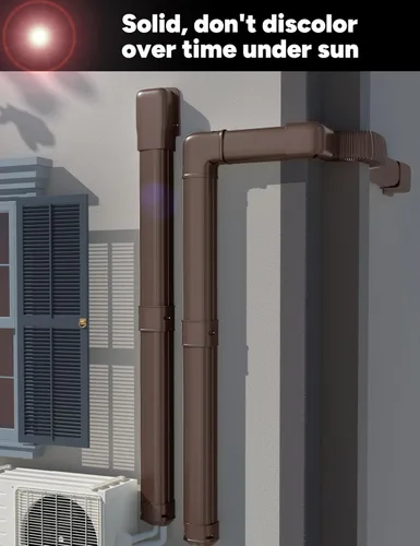 Vista 2 de 3'' 22.5Ft Mini Split Line Set Cover Kit for Minisplit Ductless Linset Air Conditioners and Heat Pumps, Central AC Decorative Upgraded UV-Proof Brown