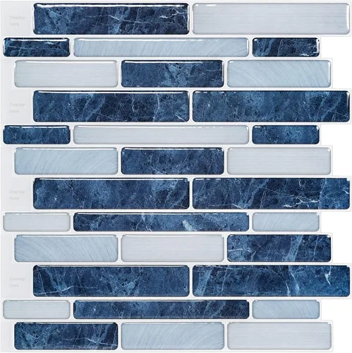 Vista 13 de WOWSTAR - 10 hojas de azulejos blancos para salpicaduras de cocina que se despegan y pegan, azulejos adhesivos de aspecto mármol para cocina, 30,5 x
