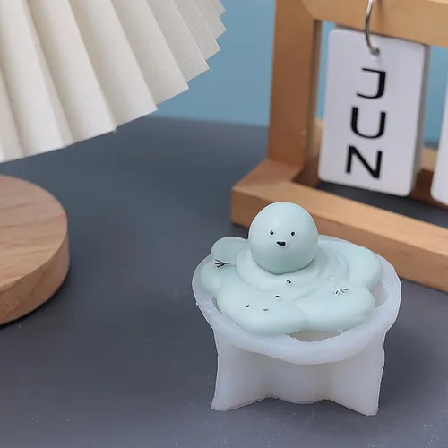 Vista 6 de LIANXUE Molde de silicona para derretir nieve de Navidad 3D Vela Aromaterapias Jabón Hacer Molde Chocolate Candy Decoración Herramienta de Silicona