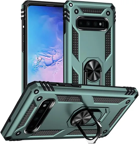 Vista 14 de Aozuoton Funda para Samsung Galaxy S9, Galaxy S9, [grado militar de 16 pies a prueba de caídas], anillo a prueba de golpes para Samsung Galaxy S9