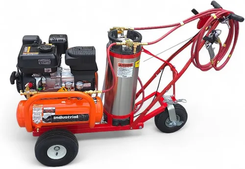 Vista 3 de Máquina de rayas de pintura motorizada/modelo de compresor