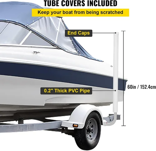 Vista 6 de VEVOR Guía de remolque de barco, postes de guía de remolque de diseño ajustable de 60 pulgadas