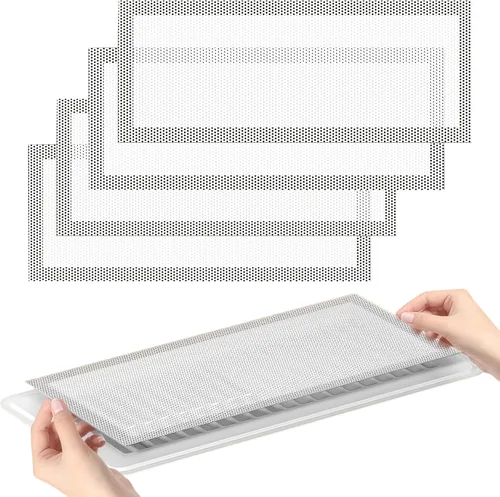 Vista 10 de 4 fundas magnéticas de ventilación blancas, cubiertas magnéticas de ventilación de 4 x 10 pulgadas con pantalla de malla para registros