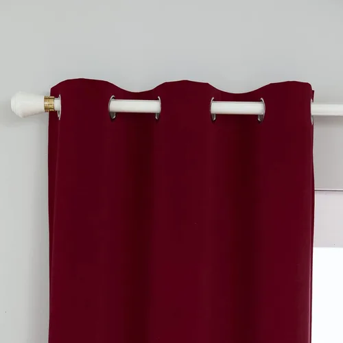 Vista 3 de PLEASANT BOULEVARD Cortinas 100% opacas 2 paneles Elegantes cortinas con aislamiento térmico para dormitorio, sala de estar, ventana grande