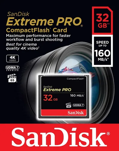 Vista 4 de SanDisk Tarjeta de memoria CompactFlash Extreme PRO de 32 GB UDMA 7 velocidades de hasta 160 MB/s - SDCFXPS-032G-X46