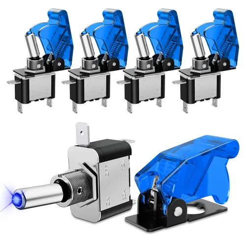 Vista 16 de Nilight Interruptor de Palanca de Polaridad Inversa de 4 Pines 2PCS Interruptores Basculantes Momentáneos de 12V 30A Encendido Apagado Encendido
