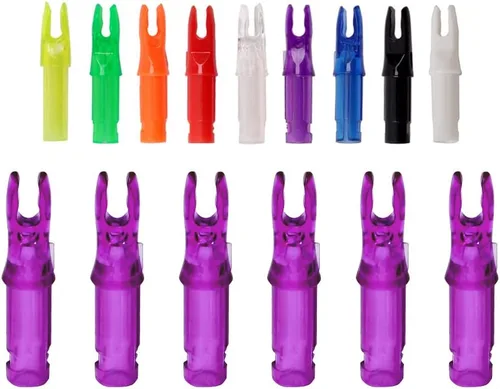 Vista 11 de SOPOGER 50 paquetes de flechas de arco con encoques - Insertos de flecha para flechas de carbono. Encoques de flecha de plástico de.244/6.20mm
