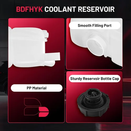 Vista 4 de BDFHYK Tanque de desbordamiento de depósito de expansión de refrigerante del motor compatible con C-MAX 2012-2018 Escape Focus Transit Connect