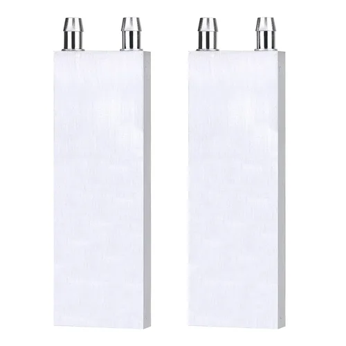 Clyxgs Bloque de refrigeración por agua de aluminio, placa de agua fría líquida, disipador de calor, cabezal intercambiador refrigerado por agua,