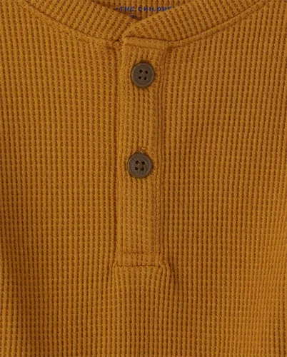 Vista 2 de The Children's Place Camiseta térmica Henley de manga larga para bebés y niños pequeños