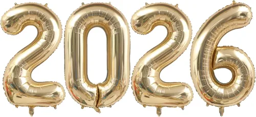 Vista 30 de Globos de oro claro de 40 pulgadas con el número 0, globos gigantes de helio de Mylar de aluminio de 0 pulgadas, globo digital grande para niñas