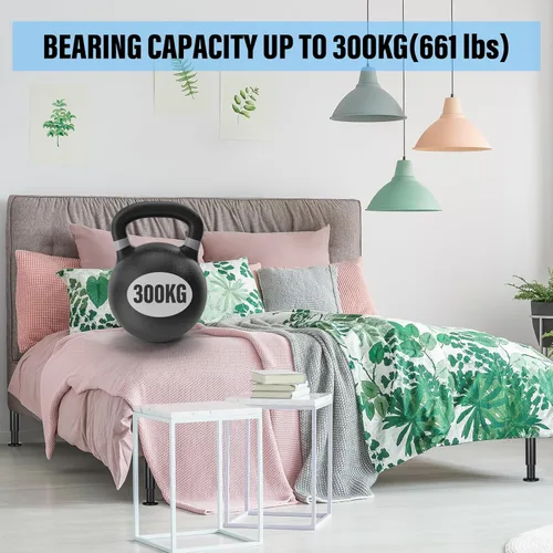 Vista 6 de 4 patas de soporte ajustables para marco de cama, patas de soporte de metal resistente con base más ancha (5.9 a 10 pulgadas)