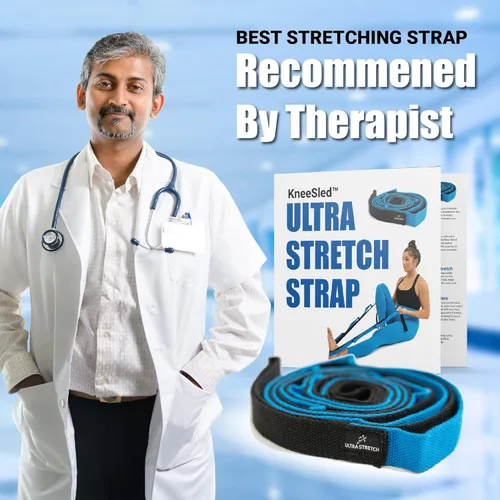 Vista 4 de KneeSled™ Ultra Stretch Strap La mejor opción para fisioterapia U.S.A.