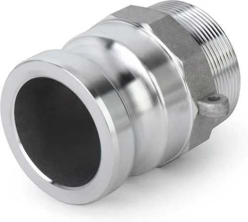 Vista 2 de TAISHER 2 accesorios de manguera de aluminio tipo F global, enchufe de 1 pulgada x 1 pulgada NPT macho