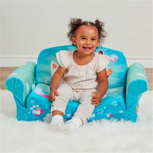 Vista 14 de Marshmallow Cocomelon - Sofá cama 3 en 1 para bebés, sofá convertible para niños, sofá cama y tapete de espuma para siesta con manta adjunta