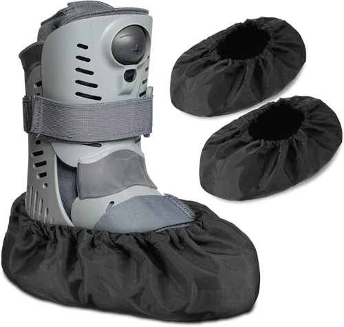 Geyoga 2 Piezas Fundas para Botas de Caminar con Fractura Tela Oxford Antideslizantes Fundas de Zapatos Reutilizables para Zapatos de Recuperación