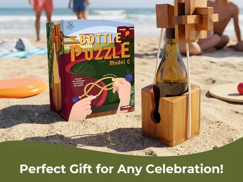Vista 7 de BSIRI Piensa para el rompecabezas de botellas desafiante juego para el cerebro y soporte funcional Ideal para amantes de botellas y divertidos