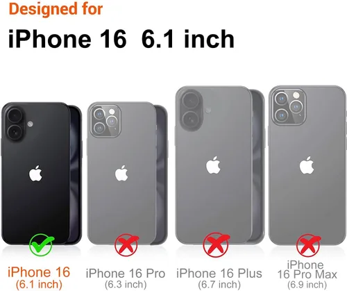 Vista 6 de I-MGAE-IN-AR Funda compacta para iPhone 16, diseño colorido de flores iridiscentes, control de cámara, protección de grado militar a prueba